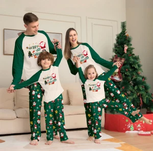 2024 Family Matching Christmas Pyjamas Dog Adult Kids Nightwear Pajamas Pjs Set - Picture 1 of 54