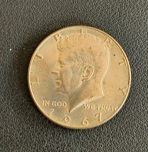 5 MONETE 1967 Stati Uniti mezzo Dollaro Kennedy argento First Kennedy - Foto 1 di 1