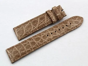 Strap Band Veritable Cocco Tortora Lucido 20/18mm Ottima Qualità Fatto a Mano - Bild 1 von 4