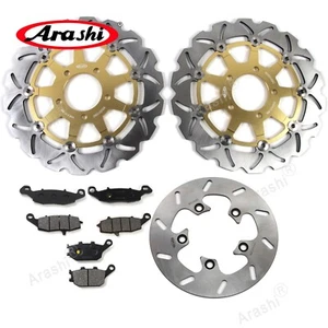 For Suzuki SV650S 2003-2009 2004 2005 Front Rear Brake Disc Rotor and Brake Pads - Picture 1 of 14