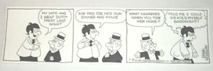 "MR. ABERNATHY": Niederländischer Leckerbissen ORIGINAL TÄGLICHE COMIC-STRIP-KUNST SIGNIERT von FRANK RIDGEWAY - Bild 1 von 1