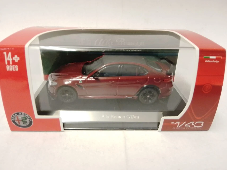 BURAGO RACE 1 43 AUTO DIE CAST ALFA ROMEO GTAM ROSSO METALLIZZATO 18-38307