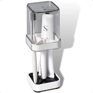 Toothbrush Holder with Cup/Cover Contains 3 Slots, Compatible with Conventional - Picture 1 of 6