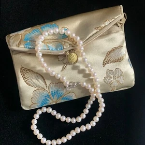 Honora Freshwater Pearl Necklace 16" Strand White 6mm Sterling Silver Clasp - Picture 1 of 7