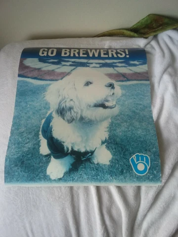 Milwaukee brewers 16" x 18" poster Dog Great Condition - Mancave/Fans Cover