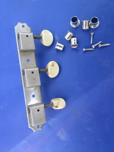 1 Vintage '60s Kluson DOUBLE LINE Guitar BASS SIDE ONLY TUNER Strip SCREWS PLUS - Picture 1 of 4