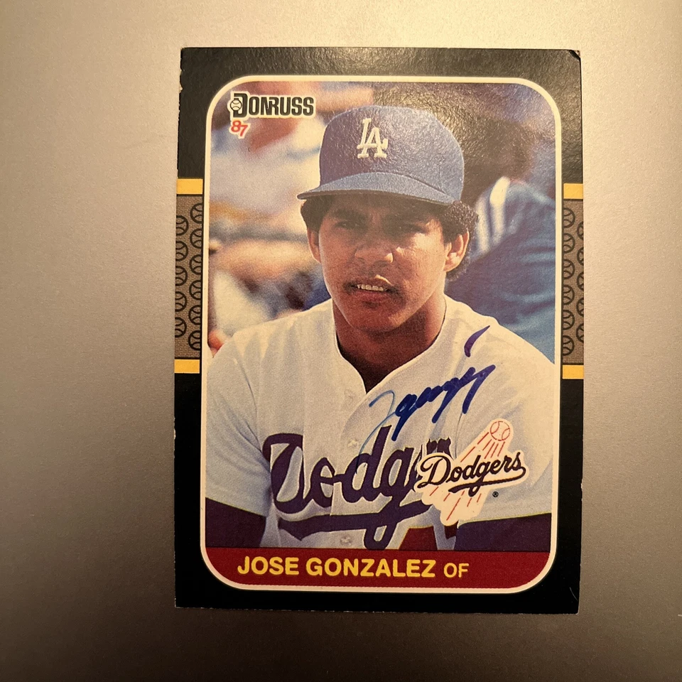 JOSE GONZALEZ 1987 DONRUSS 525 DODGERS AUTOGRAPHED SIGNED AUTO BASEBALL CARD - Image 1 of 1