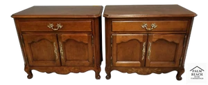 French Provincial Nightstands by WELLINGTON HALL - Picture 1 of 12