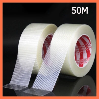 Cross Weave Extra Strong Fiberglass Reinforced Filament Security Tape10-50mmx50M - Image 1 of 4