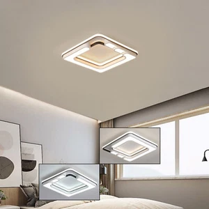 32W Dimmable Flush Mount Kitchen Lamp LED Ceiling Light Home Fixture + Remote US - Picture 1 of 9