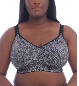 Goddess Celeste Gray Leopard Wireless Bra 6114 New Size 42H - Picture 1 of 6