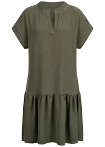 Vestido de mujer Styleboom Fashion cuello en V escalones vestido manga corta verde N22046465 - Imagen 1 de 3