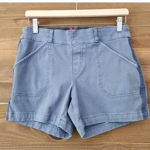 Spanx smoky blue shorts front pockets womens size M - Picture 1 of 5
