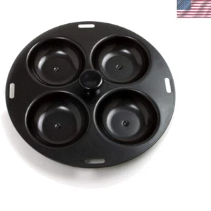Durable Nonstick 4-Egg Poacher in Black - Ideal for Smooth Cooking - Picture 1 of 3