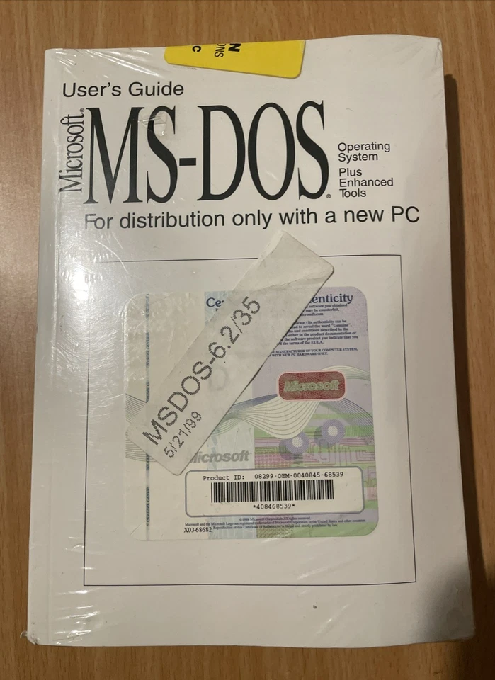 NEW Microsoft MS-DOS User Guide/Authentic CD Key Mainframe Collection - Image 1 of 3