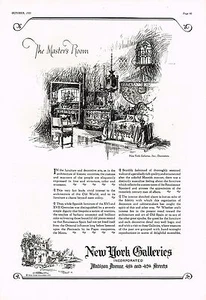 1920s BIG Original Vintage New York Galleries Spanish Furniture Art Print Ad - Picture 1 of 1