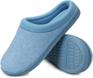 Women'S Knit Memory Foam Slippers Warm Soft House Shoes with Anti-Slip Sole - Picture 1 of 6