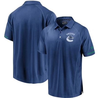 Men's Fanatics Blue Vancouver Canucks Authentic Pro Rinkside Polo - Image 1 of 3