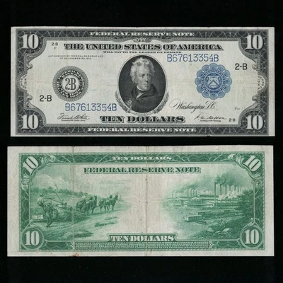 SC 1914 $10 New York, NY FRN Federal Reserve Note Blue Seal (354B) - Image 1 of 4