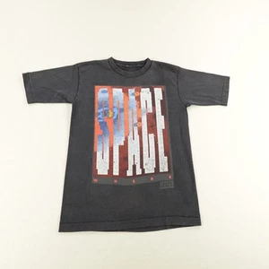 Vintage Levis Shirt Boys Large Black Sport Tee Space Graphic 80s Single Stitch - Picture 1 of 11