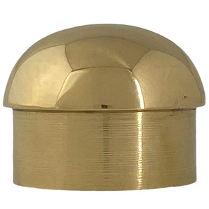 Brass Ball Bar Rail End Cap Dome 2 Inch - Picture 1 of 1
