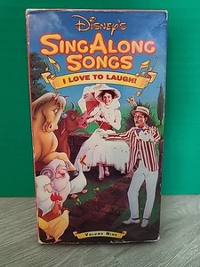 Vintage Disney's Sing Along Songs I Love To Laugh VHS 1990 Volume 9 - Foto 1 di 3