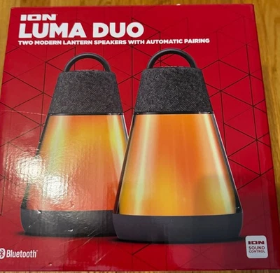 Nuevo Par de Altavoces ION Luma Duo Linterna Bluetooh Impermeable (Paquete de 2) LUMADUOXUS Foto 1 de 4