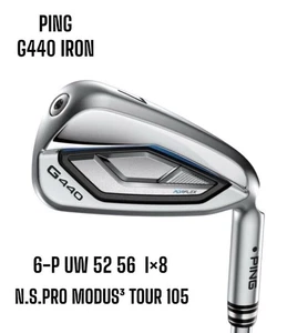 Ping    G440 Iron 6 P UW 52 56 8 piece set N.S.PRO MODUS3 TOUR 105 - Picture 1 of 2