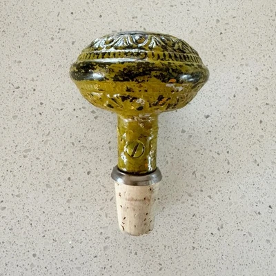 Винтажная желтая дверная ручка винная пробка - Изображение 1 из 3