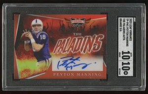 Peyton Manning 2023 Leaf Vibrance Red Prizm Auto /6 #TP-PM1 Autograph SGC 10 - Bild 1 von 2