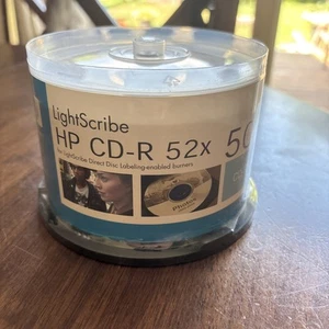 HP Lightscribe CD-R Discs 50 PK 52X 700 MB 80 Min Music NEW SEALED - Photo 1/3