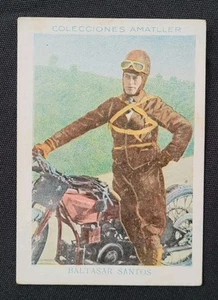 1927/1928 Amatller Chocolate Baltasar Santos Motorismo/Motorcycle Card #8 - Picture 1 of 2