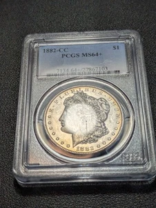 1882-CC  Morgan Silver Dollar - PCGS MS64+ - Beautiful Coin! - Ships Free! - Picture 1 of 4
