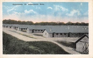 Cantonments FORT LEAVENWORTH Kansas Military Army c1910s Vintage Postcard - Picture 1 of 2