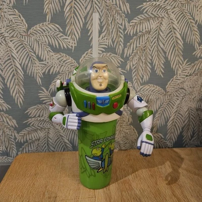 Disney Buzz Lightyear Star Command Souvenir Rare Sipper Cup Straw Toy Story - Image 1 of 4