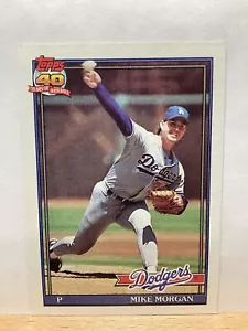 Tarjeta de béisbol Topps 1991: Mike Morgan, Los Angeles Dodgers - Tarjeta #631 - Imagen 1 de 2