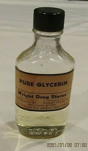 Vintage I940'S Bottle of Glycerin  - Picture 1 of 4