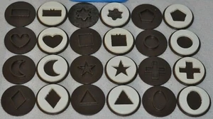 Fisher Price Matchin Middles Shape Memory Game Oreo Cookie Replacement Parts 519 - Picture 1 of 5