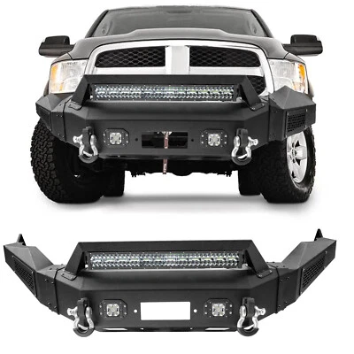 Parachoques delantero de acero protector completo para Dodge Ram 1500 2013 2014 2015 2016 2017 2018 Foto 1 de 4