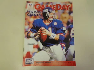 Philadelphia Eagles vs Giants GameDay NFL Football Program 1987 Phil Simms Cover - Picture 1 of 5