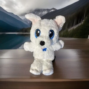 Peluche Little Tikes Recue Tales perro blanco cachorro ojos azules 12” - Imagen 1 de 4