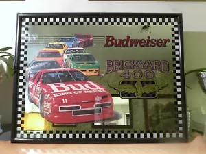 Vtg Budweiser NASCAR Brickyard 400 Indianapolis Motor Speedway Mirror 34 x 26 in - Picture 1 of 6