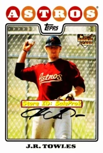 TOPPS 2008 J.R. TOWLES MLB RC HOUSTON ASTROS ROOKIE AUTHENTIC AUTOGRAPH #219 - Picture 1 of 2