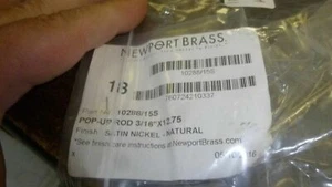 Newport Brass 10010/15S Pop-Up Knob & 10288/15S Pop-Up Rod - Picture 1 of 3