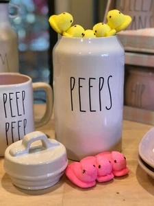 Rae Dunn for Magenta Easter Peeps Tall Canister Traditional LL Spring!~ - Picture 1 of 3