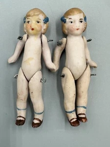Antigua MUÑECA Articulada Bisca Miniatura Porcelana Hecha en ALEMANIA 2 3/8 pulgadas - Imagen 1 de 14