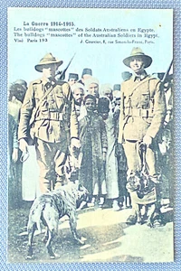 Egypte - CPA WW1 Les Bulldogs Mascottes des Soldats Australiens - 1918 - Imagen 1 de 2