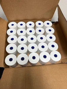 THERMAL POS RECEIPT PRINTER ROLL PAPER BPA FREE 25 Rolls White 3 1/8” X 320’ - Picture 1 of 3