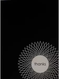 Black & White Thanks Note Cards w/ Envelopes - Picture 1 of 1