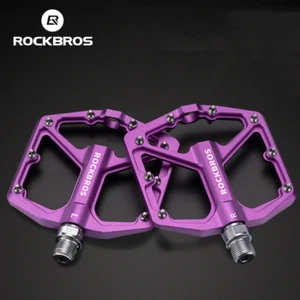 ROCKBROS K203 Aluminum Alloy MTB/Road Bike Pedals Sealed Bearing Anti-Slip - Picture 1 of 16